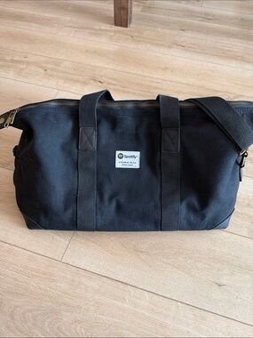 Black Canvas Weekender Duffel Bag